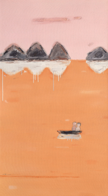 陳淑霞《橙江》布面油畫 180 x 100厘米 2006