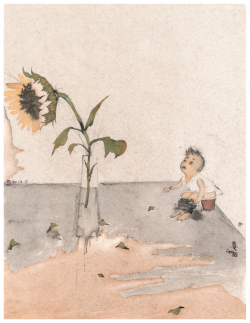 劉慶和《朝陽》紙本水墨 84 × 63 厘米 2014