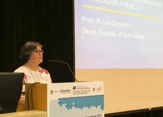 Professor A. Lin Goodwin, Dean of Faculty of Education, delivered the opening address.