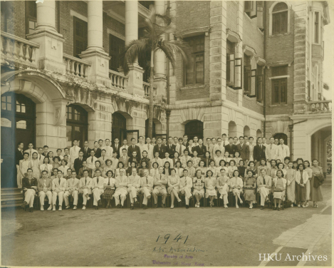 Faculty of Arts group portrait, Fall 1941
Image Courtesy of the University Archives of HKU