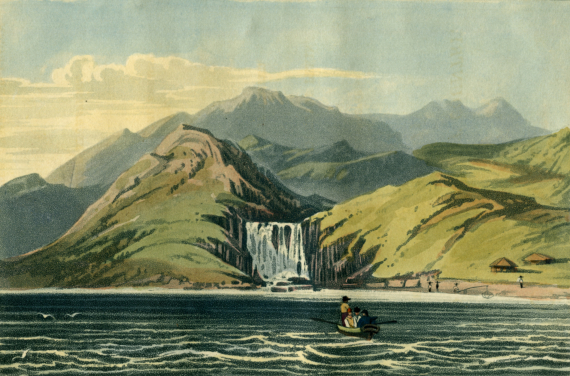 Highlighted Exhibits

Replica of Waterfall at Hong Cong (Kong) (1817) -
Over 200 years old, it is the first landscape painting portraying Hong Kong by the West

In Narrative of a Journey in the Interior of China (1818)
The original  painting  is part  of the collection of the Hong Kong Museum of Art.
Clarke Abel was the Chief Medical Officer of the Amherst’s embassy to China, and the first naturalist from the West to write about Hong Kong.

His book Narrative of a Journey in the Interior of China, and of a Voyage to and from that country, in the years 1816-1817 published in 1818, containing not only descriptions of Hong Kong’s nature, but also a colourful illustration of the waterfall in Aberdeen, which is one of the earliest Western paintings depicting Hong Kong.