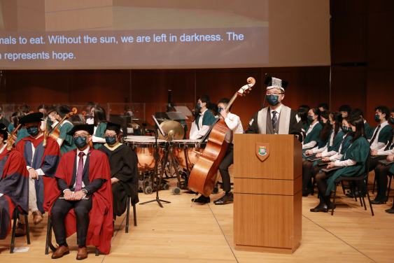 Professor Xiang Zhang, HKU President and Vice-Chancellor delivers a welcoming speech