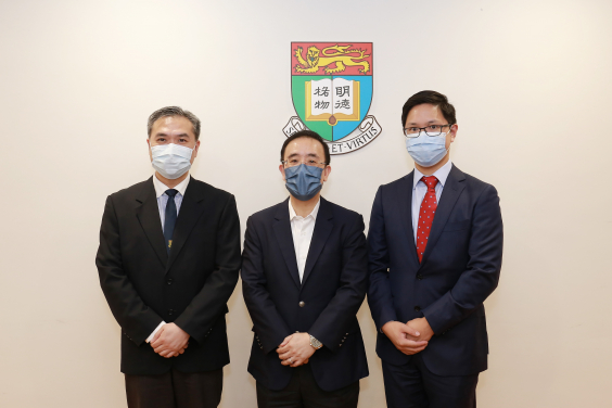 (from left) Professor Reynold Cheng, Professor Bennett Yim and Dr. Joshua Ho