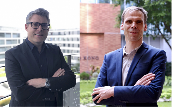 Professor Christian Montag, Professor of Ulm University in Germany (left) and Professor Benjamin Becker, Professor of the Department of Psychology and Principal Investigator of the State Key Laboratory of Brain and Cognitive Sciences of The University of Hong Kong (right)
 