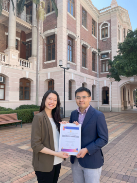 Dr Tim Yung of the Faculty of Arts (right) and Dr Mei Li Khong of LKS Faculty of Medicine (left) of HKU. (Photo credit: Dr Tim Yung)