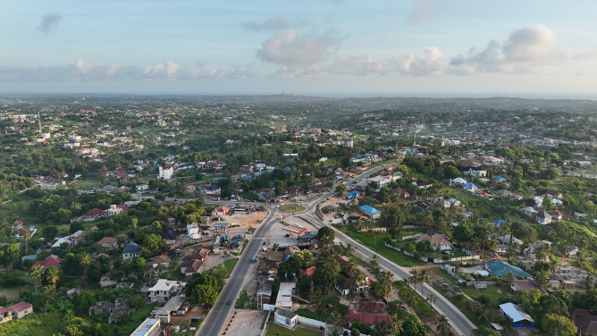 A photo of the town of Goba, located in Dar-es-Salaam,Tanzania, taken by research author. 