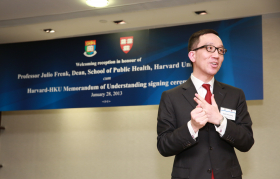 Professor Gabriel Leung, Head of HKU Department of Community Medicine, delivered his welcoming remarks